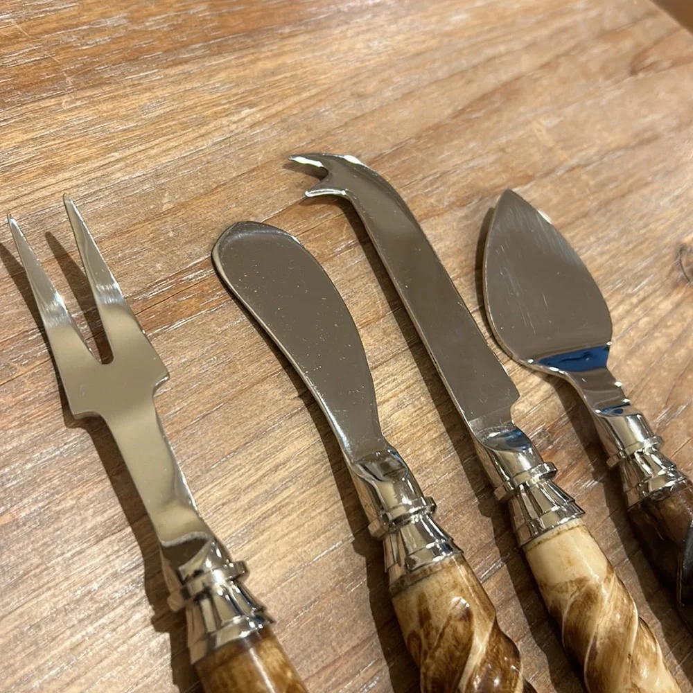 Four Piece Cheese / Appetizer Serving Set. Use on Charcuterie Board